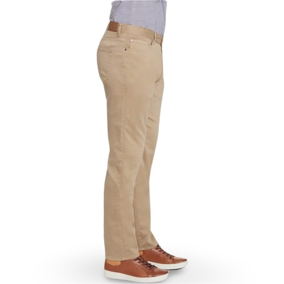Peter Millar Ultimate 5-Pocket Straight Leg Sateen Pants Beige / Khaki - Picture 11 of 14